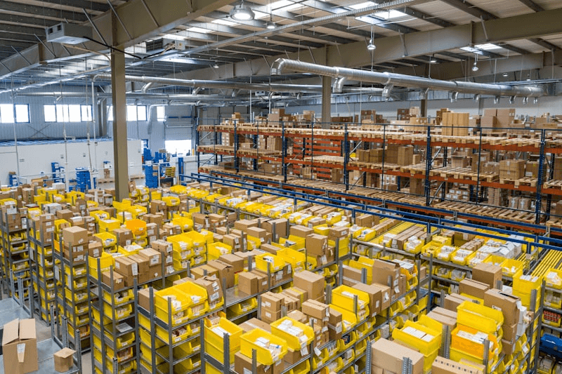 Warehouse prepared for bulk container supply